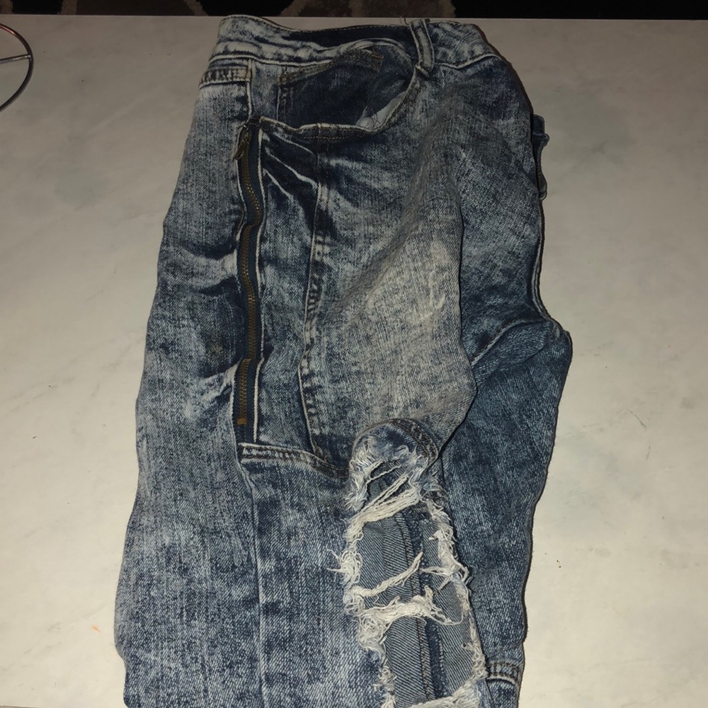 Ripped Gray Jeans